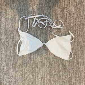 White triangle bikini top